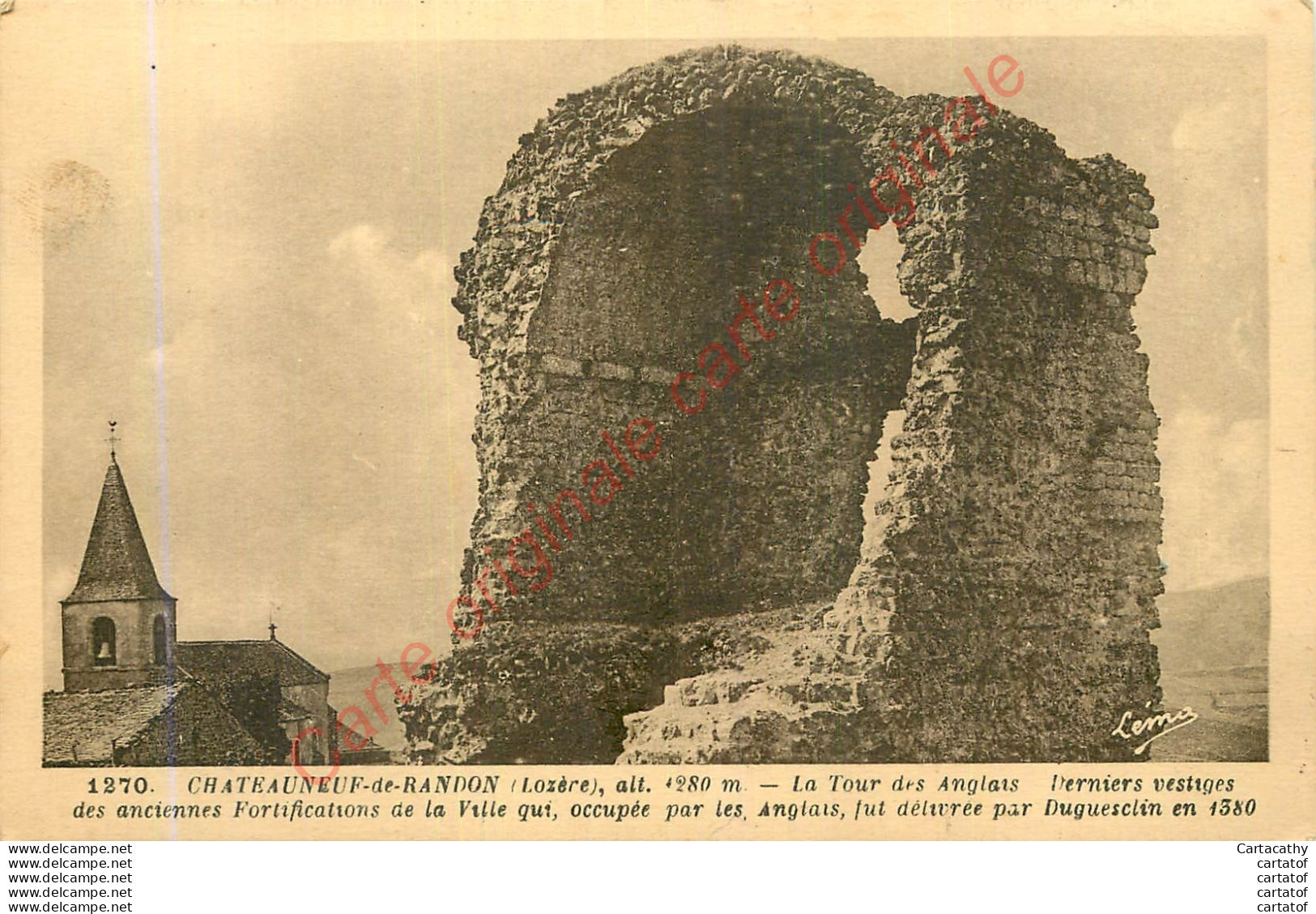 48.   CHATEAUNEUF DE RANDON .  La Tour Des Anglais . - Chateauneuf De Randon