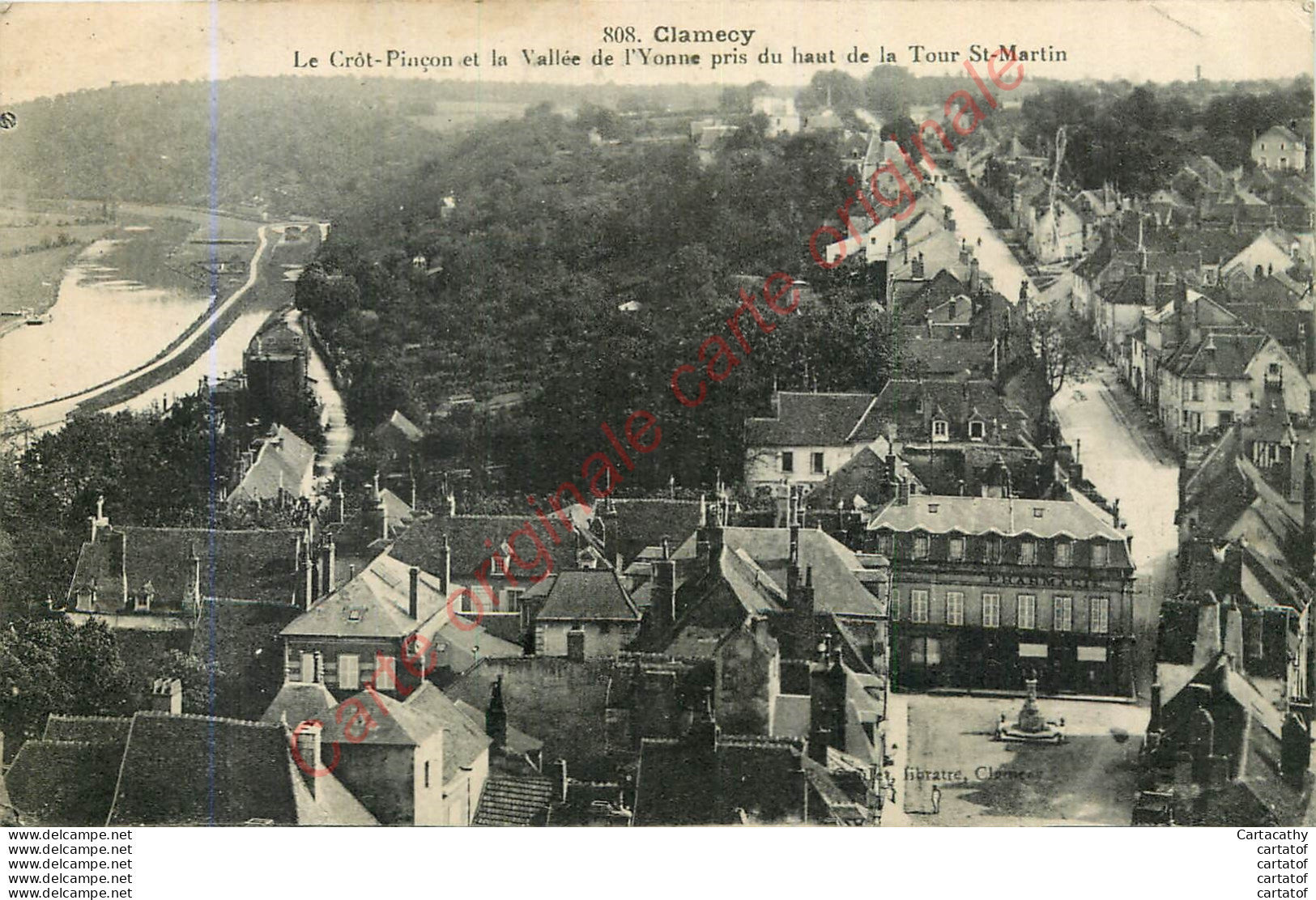 58.  CLAMECY .  Le Crot Ponçon Et La Vallée De L'Yonne Pris Du Haut De La Tour St-Martin . - Clamecy