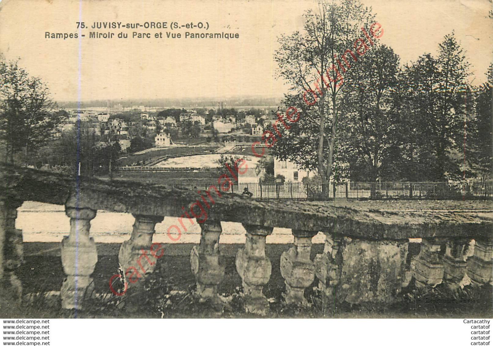 91.  JUVISY SUR ORGE .  Rampes. Miroir Du Parc Et Vue Panoramique . - Juvisy-sur-Orge