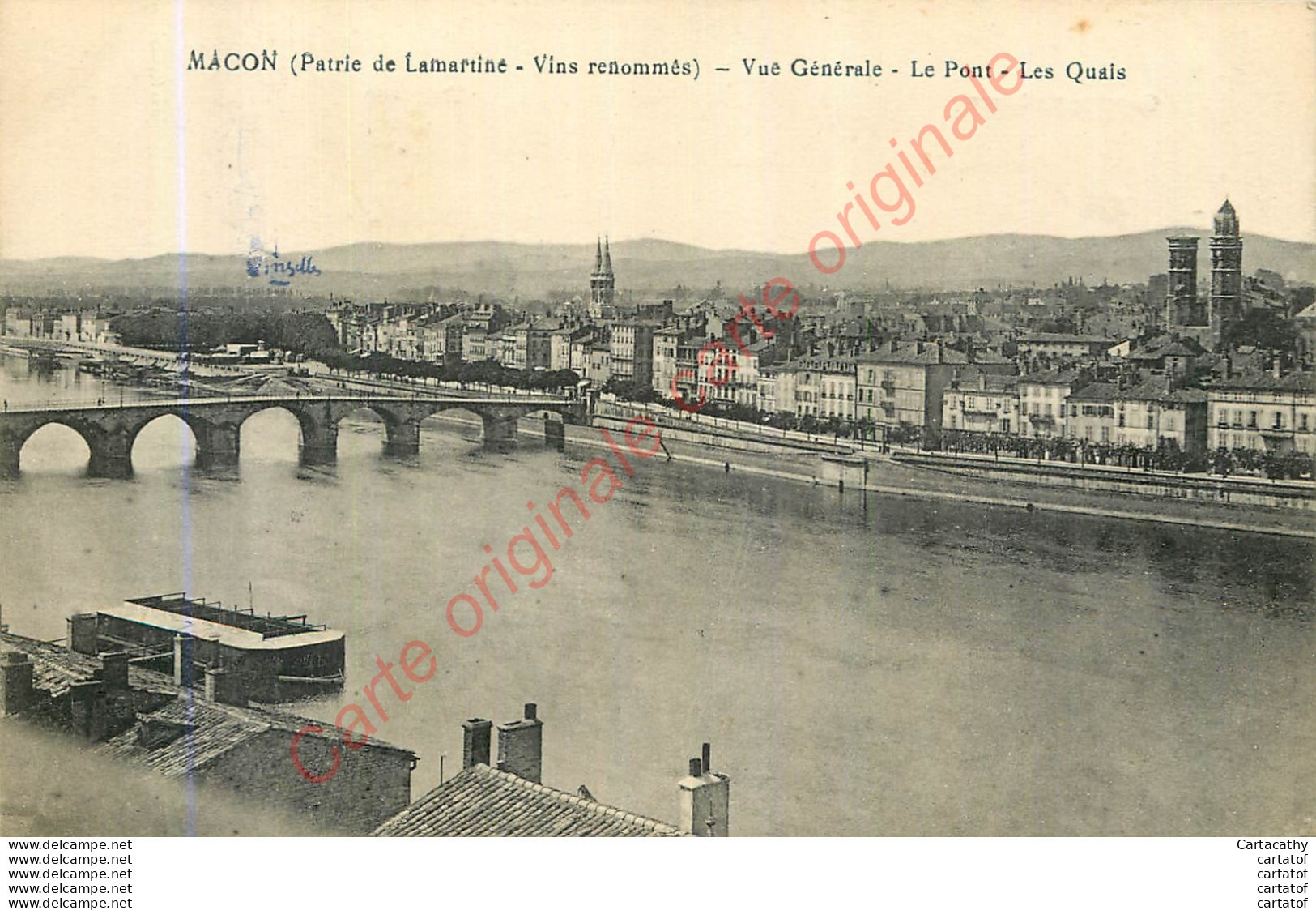 71.  MACON .  Vue Générale . Le POnt . Les Quais . - Macon