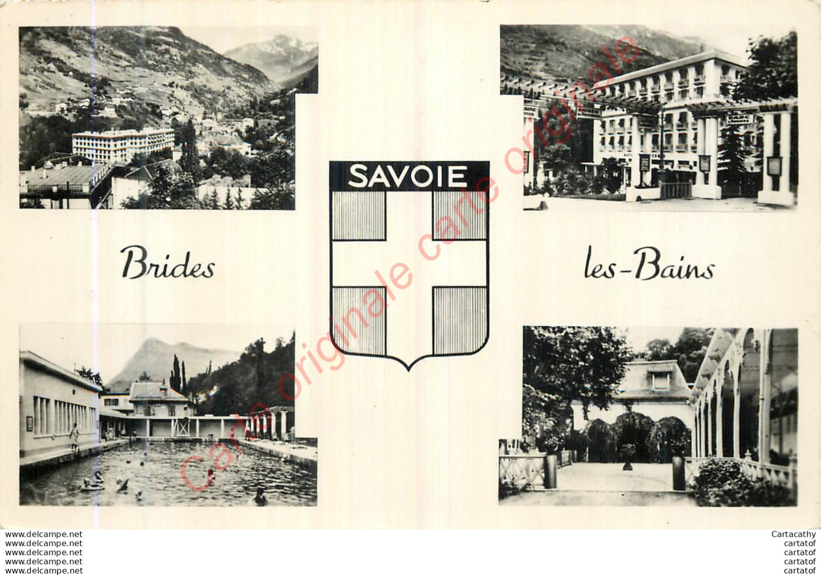 73.   BRIDES LES BAINS .  CP Multivues . - Brides Les Bains