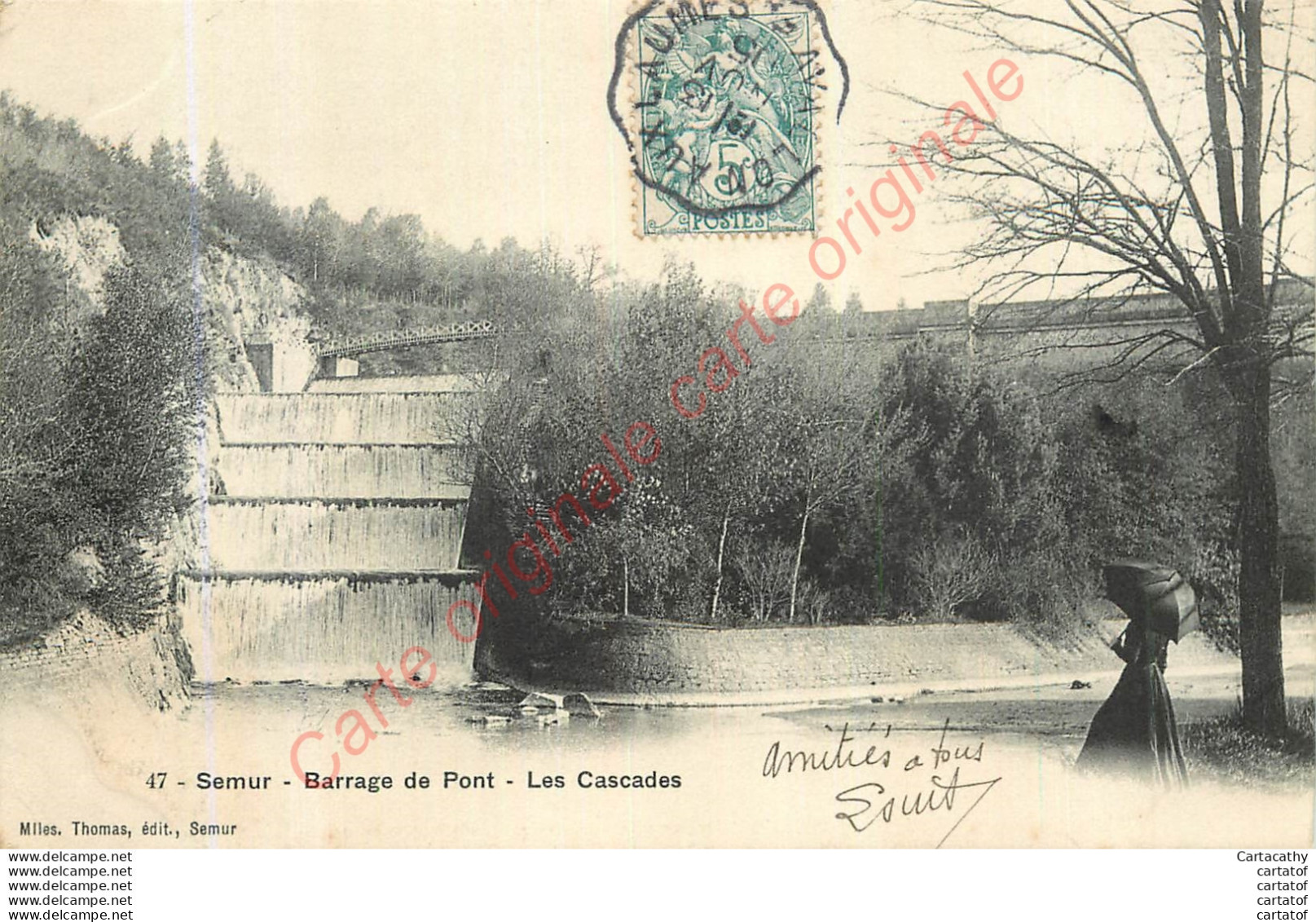 21.  SEMUR .  Barrage Du Pont .  Les Cascades . - Semur