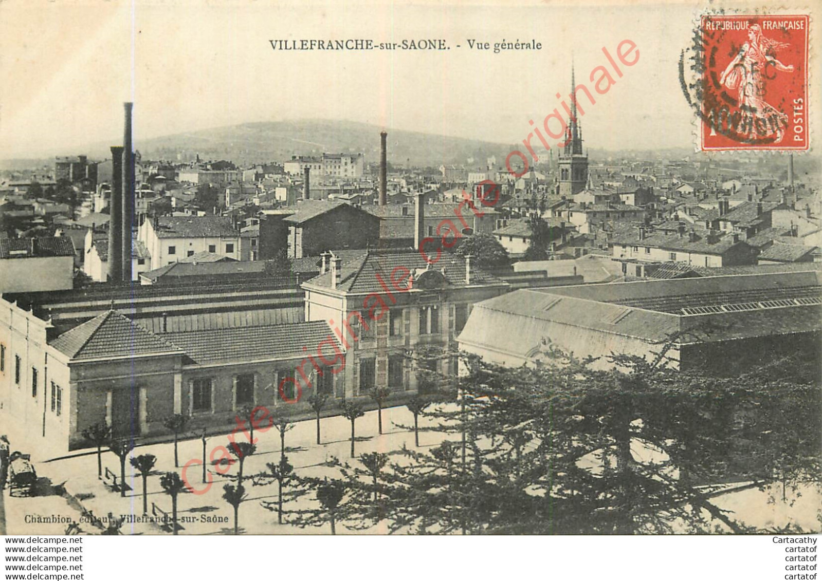 69.  VILLEFRANCHE SUR SAONE .  Vue Générale . - Villefranche-sur-Saone