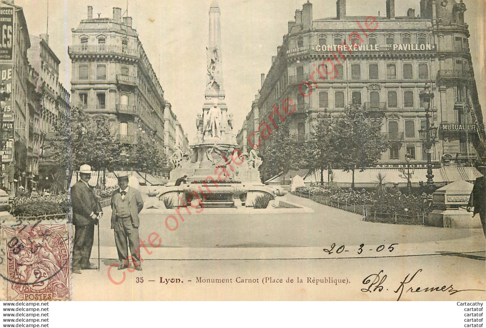 69.  LYON .  Monument Carnot . Place De La République . - Lyon 1
