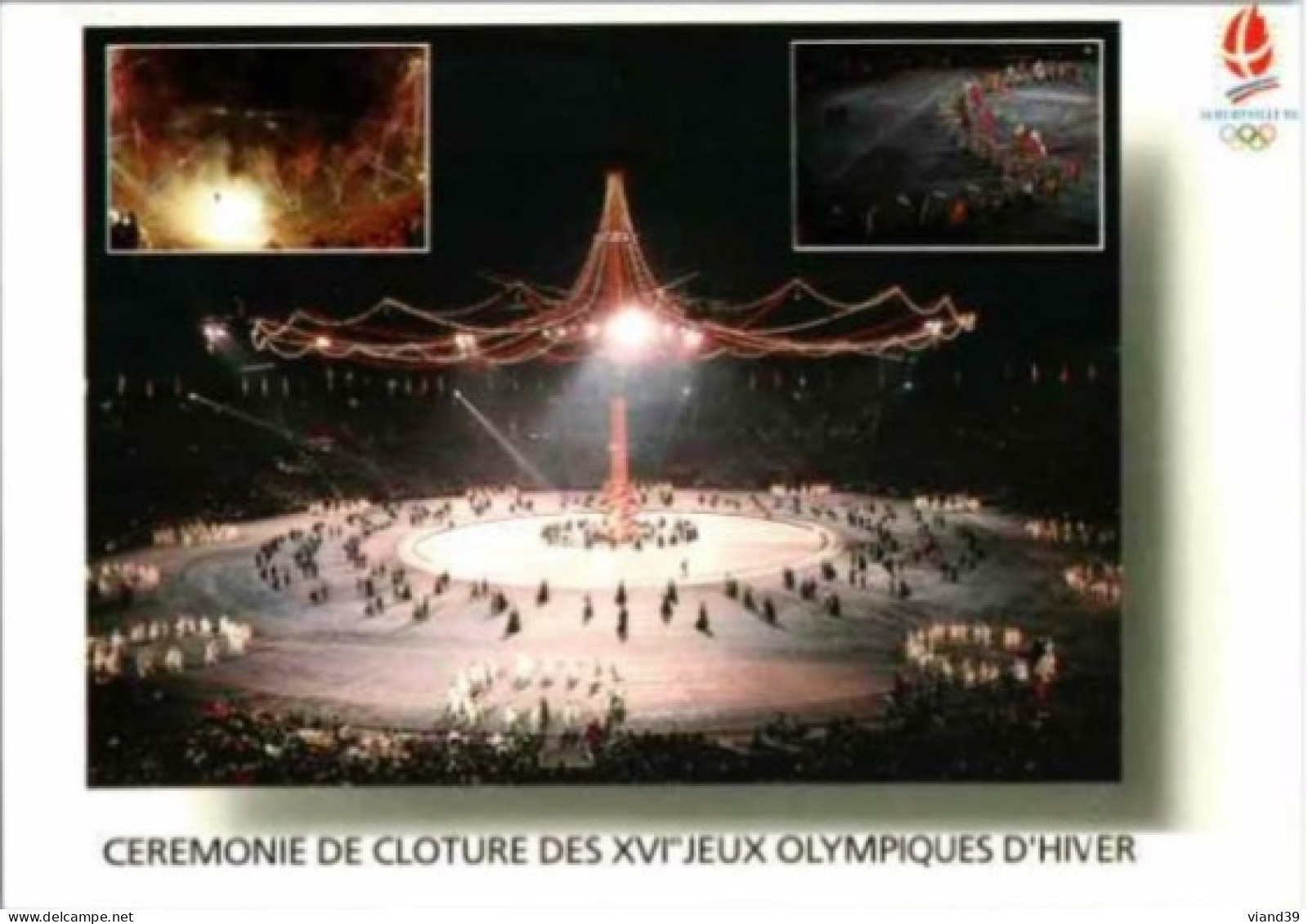 CEREMONIE D'OUVERTURE Des XVIe Jeux Olympiques D'hiver.        Non Circulée - Albertville