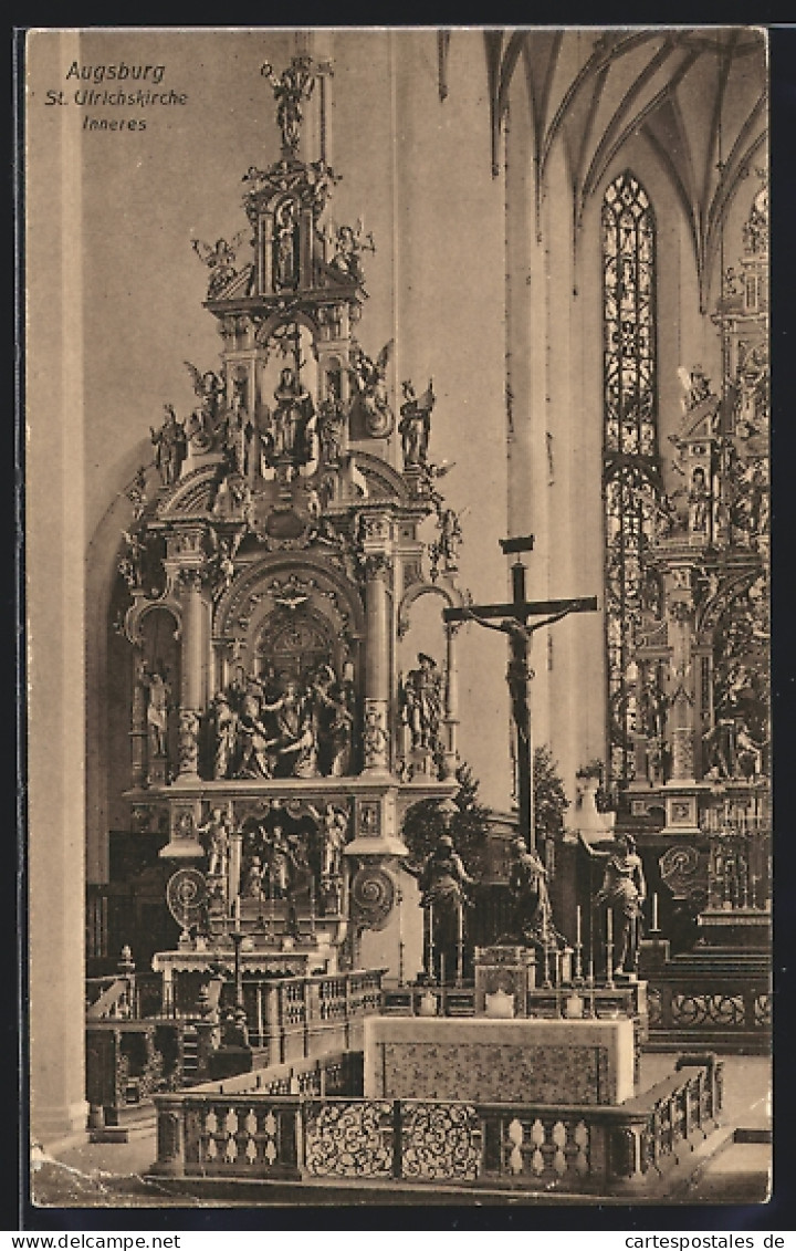 AK Augsburg, St. Ulrichskirche, Innenansicht  - Augsburg