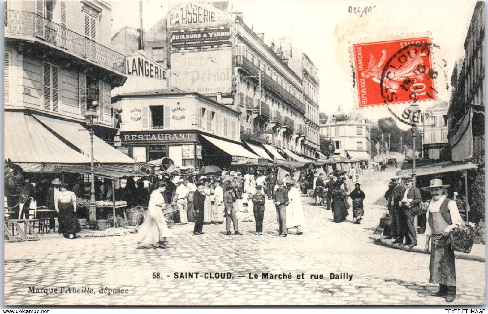 92 SAINT CLOUD - Le Marche Et La Rue Dailly. - Saint Cloud