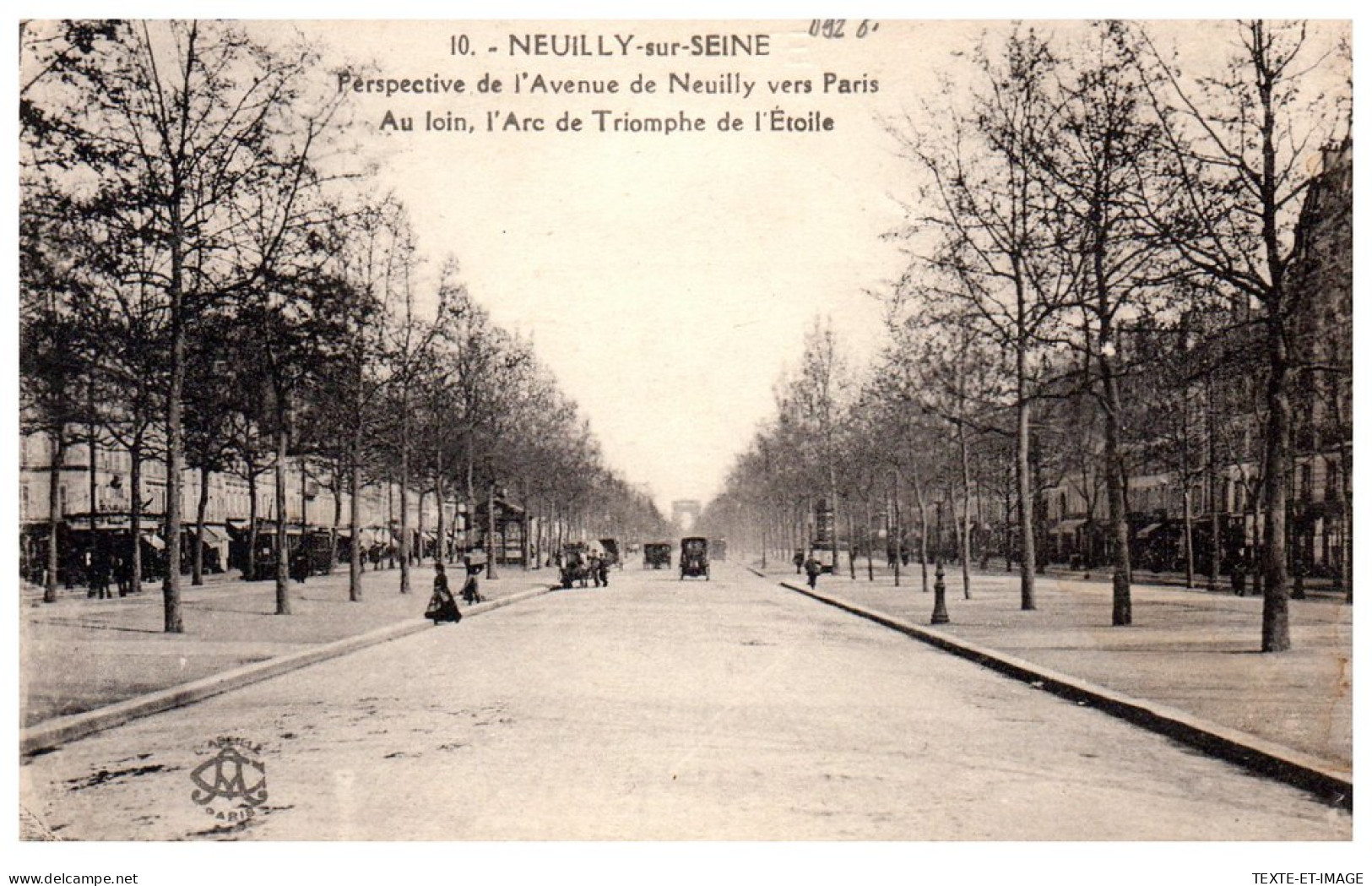 92 NEUILLY SUR SEINE - Perspective De L'avenue De Neuilly  - Neuilly Sur Seine