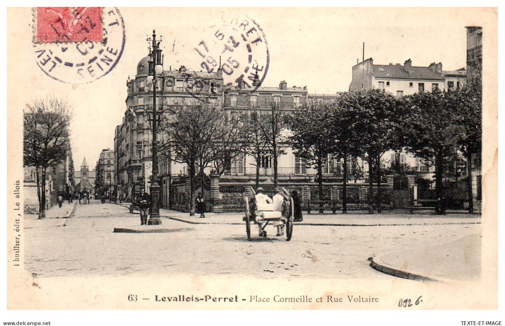 92 LEVALLOIS PERRET - Place Cormeille Et Rue Voltaire. - Levallois Perret