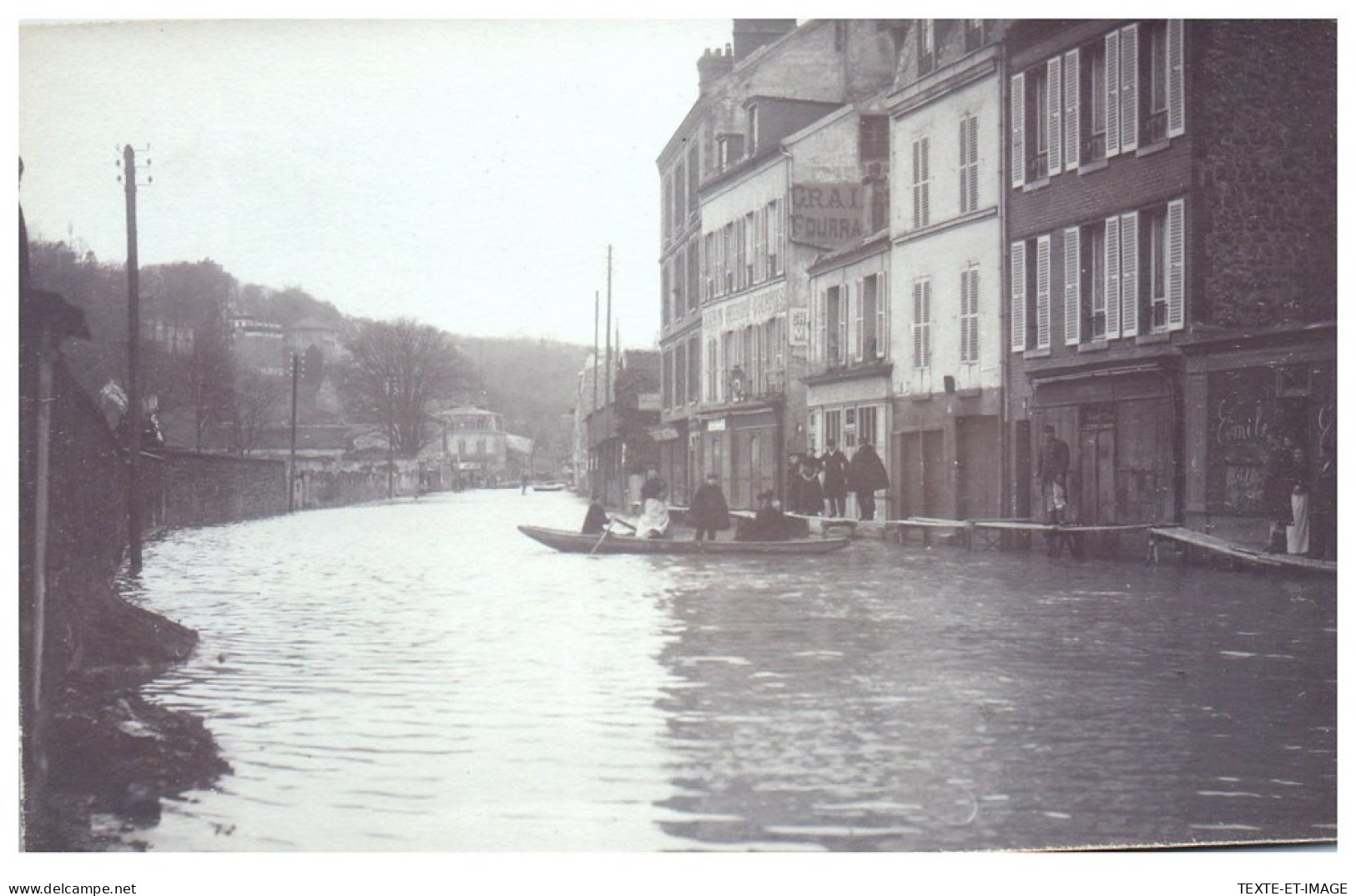 92 MEUDON - CARTE PHOTO - Rue Pendant La Crue De 1910 - Meudon