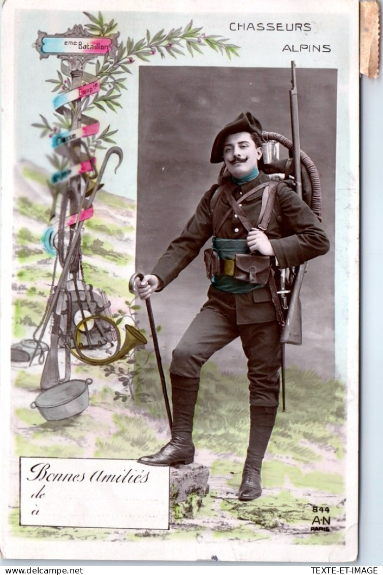 CHASSEURS ALPINS - Carte Souvenir. - Regiments