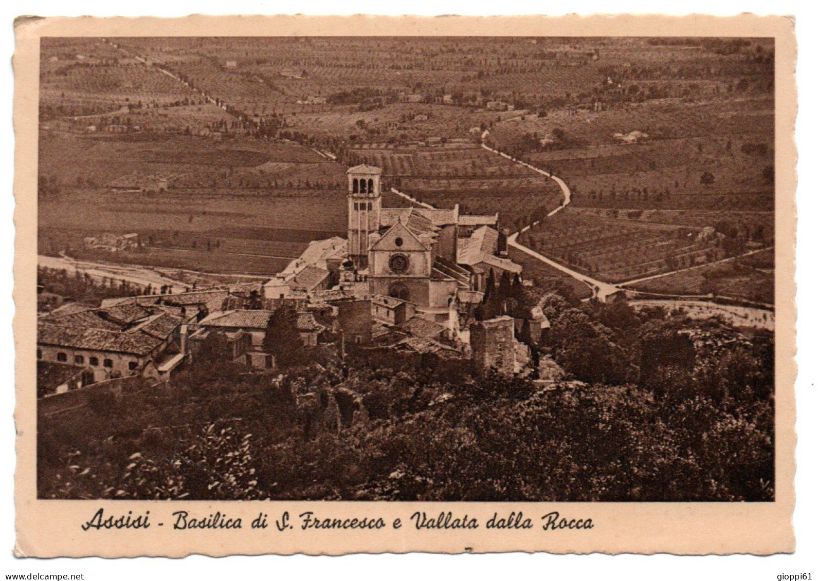 Assisi - Basilica Di S. Francesco E Vallata Dalla Rocca - Sonstige & Ohne Zuordnung