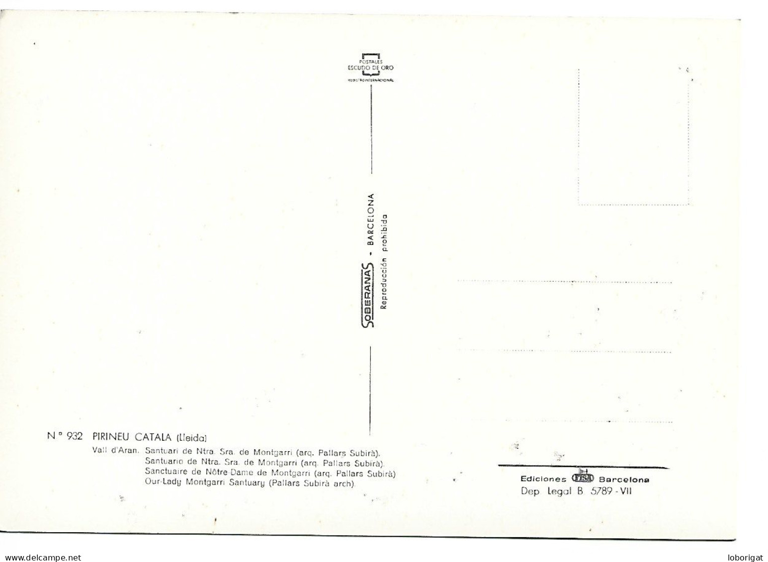 SANTUARI DE NUESTRA SEÑORA DE MONTGARRI.- VALLE DE ARAN, PIRINEOS .- MONTGARRI / LLEIDA.- ( CATALUNYA) - Lérida
