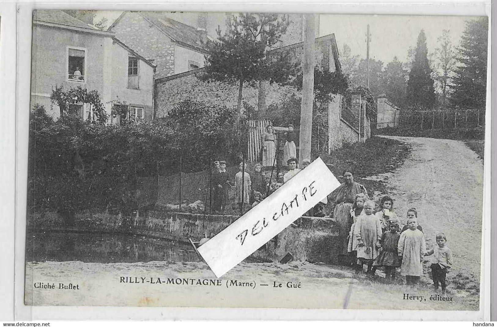 51 RILLY LA MONTAGNE GROUPE ENFANTS LE GUE 1908  ANIMATION    BEAU PLAN - Rilly-la-Montagne