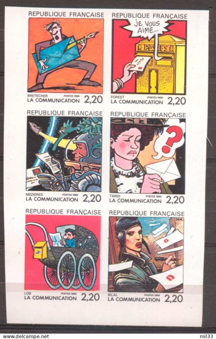 Demi Carnet Communication YT 2515 De 1988 Sans Trace De Charnière - Ohne Zuordnung
