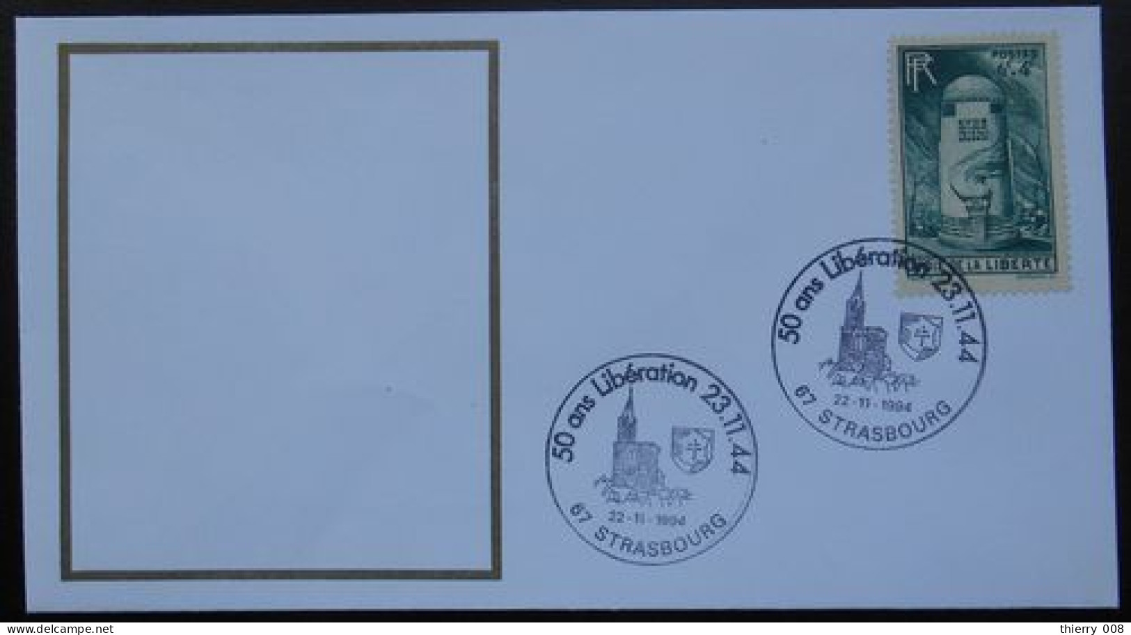 S182 Cachet Temporaire Strasbourg 67 Bas Rhin 50 Ans Libération 23 11 44 22 Novembre 1994 - Commemorative Postmarks