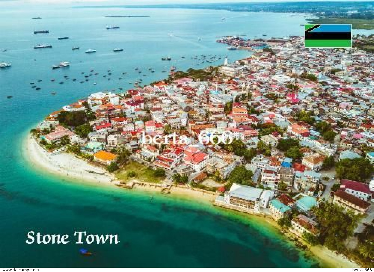 Tanzania Zanzibar Stone Town Aerial View UNESCO New Postcard - Tansania