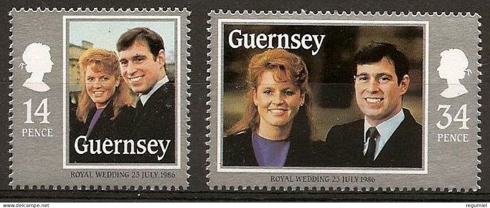 Guernsey 369/370 ** MNH. 1986 - Guernesey