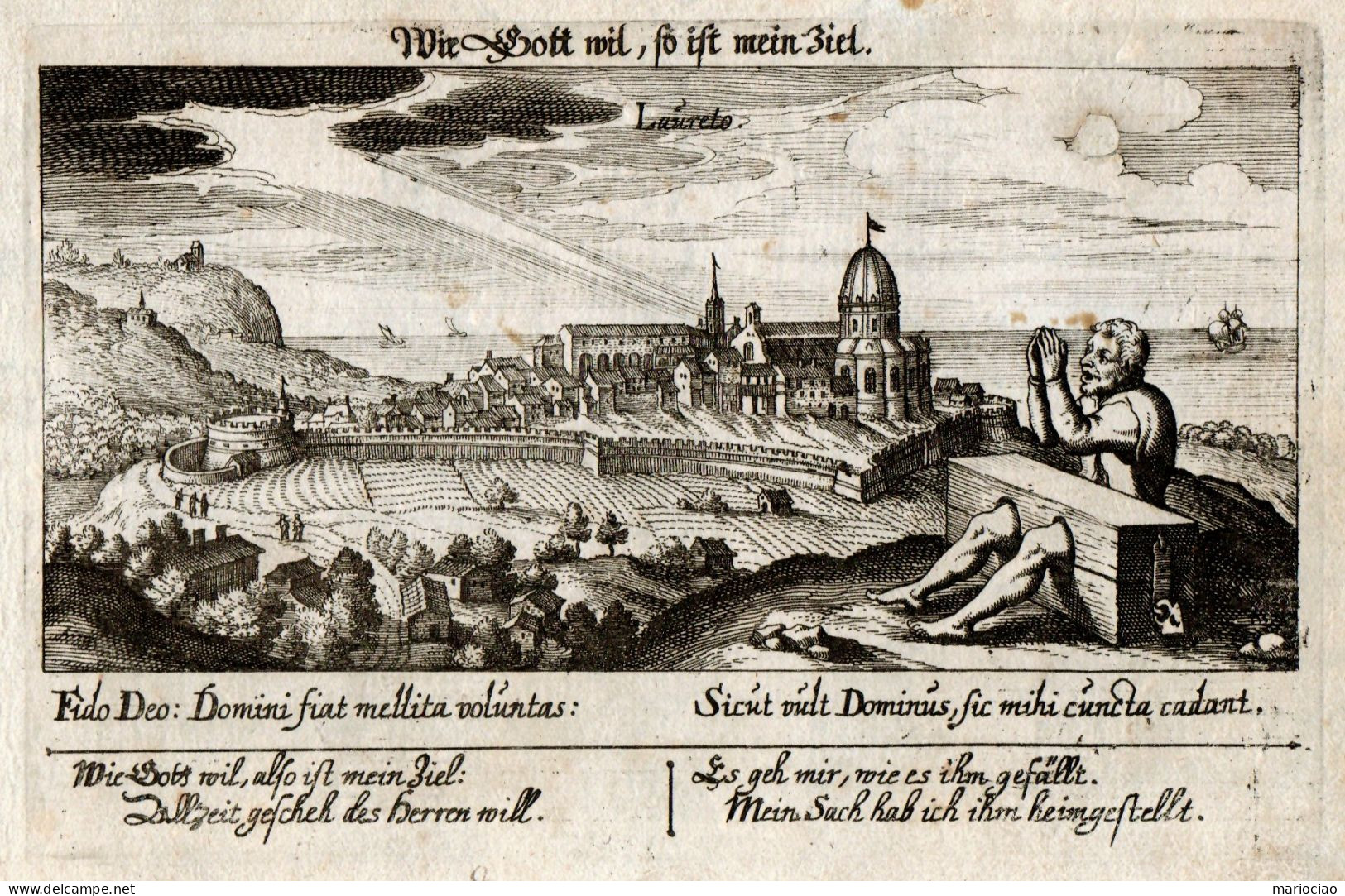 ST-IT LORETO (Ancona) 1630~ LAURETO Daniel Meisner Incisione Su Rame - Prints & Engravings