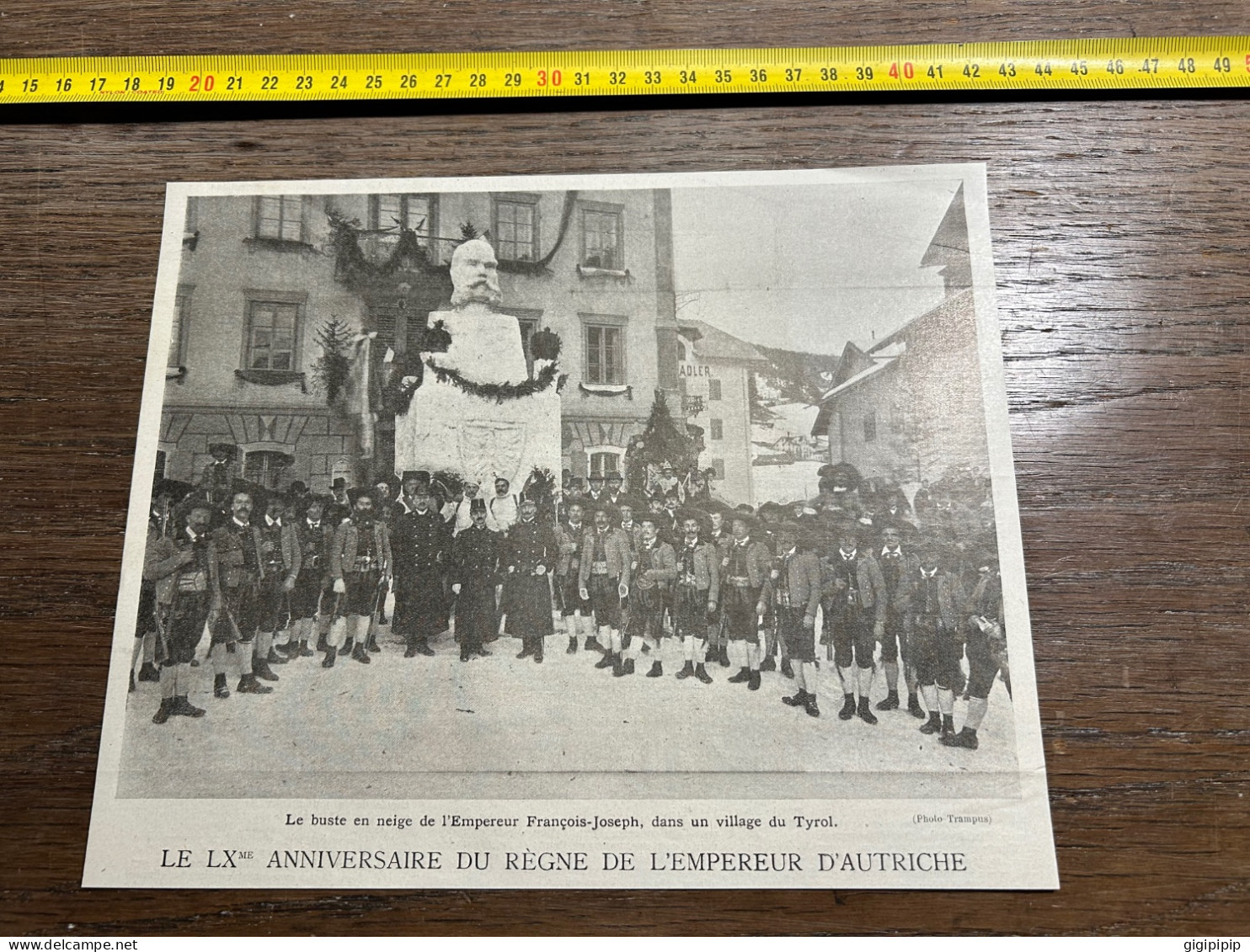 1908 PATI ANNIVERSAIRE DU RÈGNE DE L'EMPEREUR D'AUTRICHE Buste En Neige De L'Empereur François-Joseph, Tyrol - Colecciones