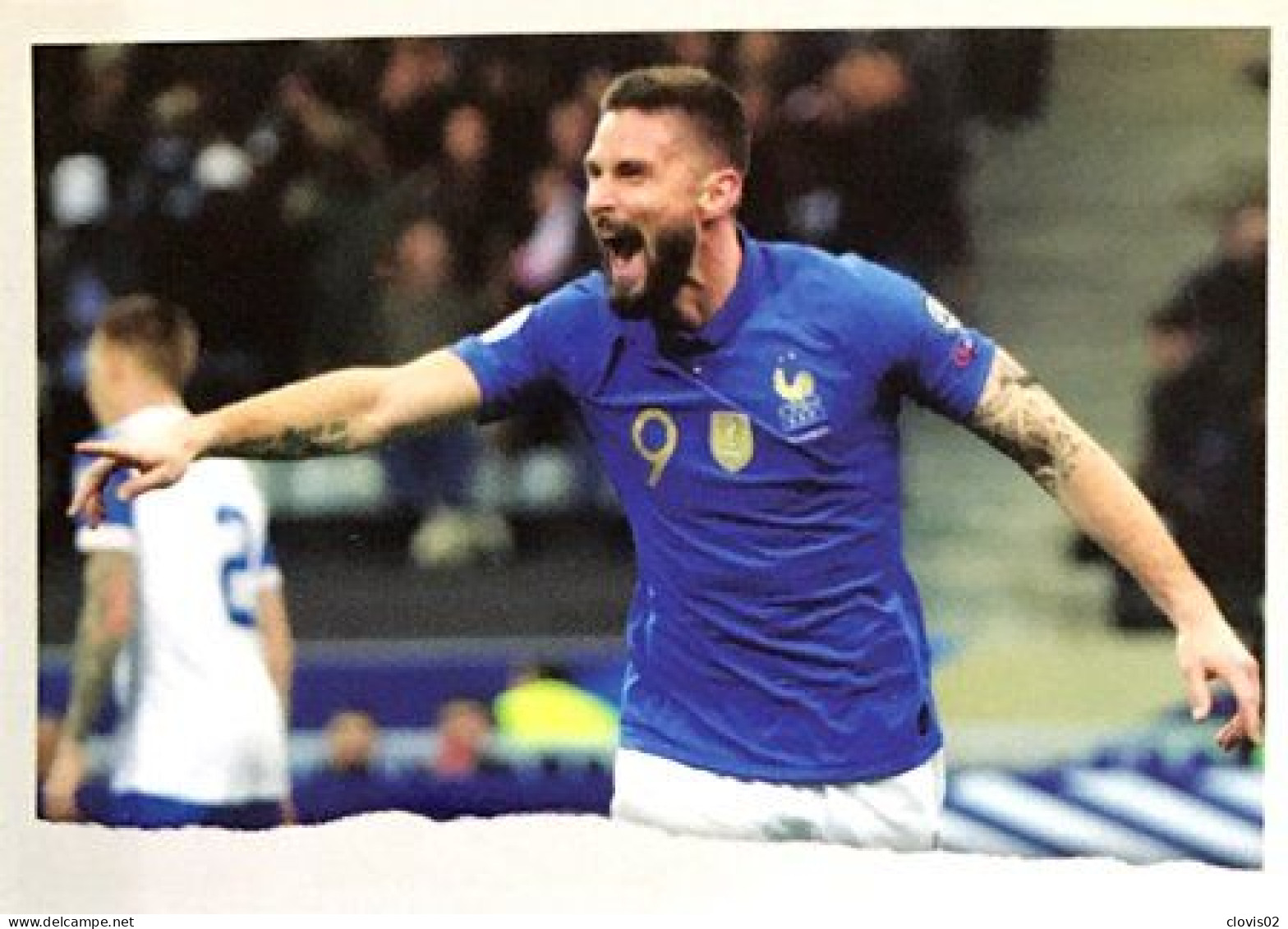 34 Olivier Giroud - Panini Football Au Plus Près Des Bleus Intermarché 2020 Sticker Vignette - Andere & Zonder Classificatie