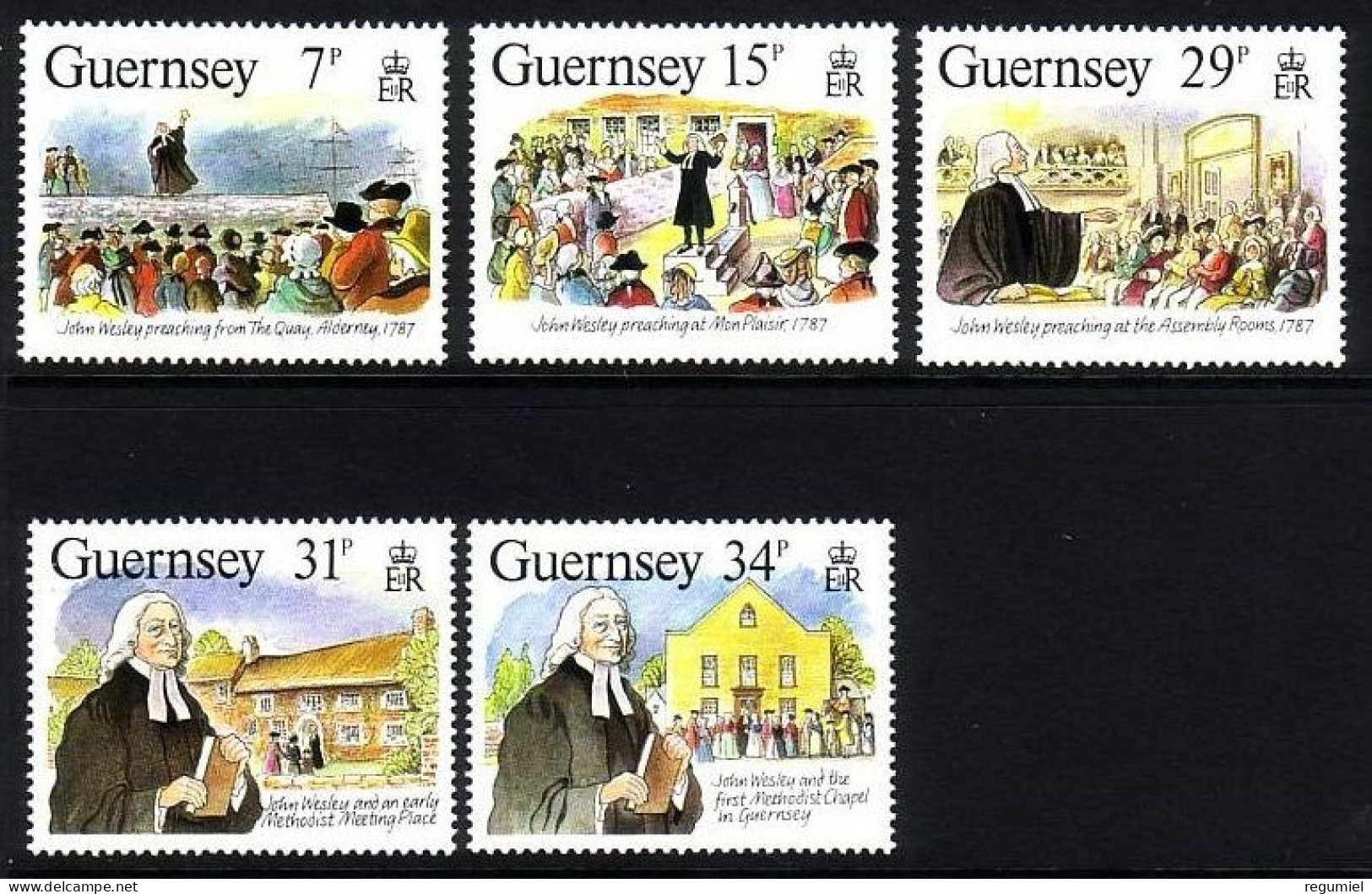 Guernsey 407/411 ** MNH. 1987 - Guernesey