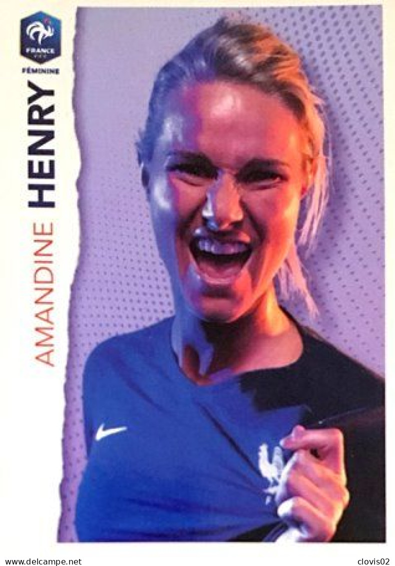 43 Amandine Henry - Panini Football Au Plus Près Des Bleus Intermarché 2020 Sticker Vignette - Autres & Non Classés