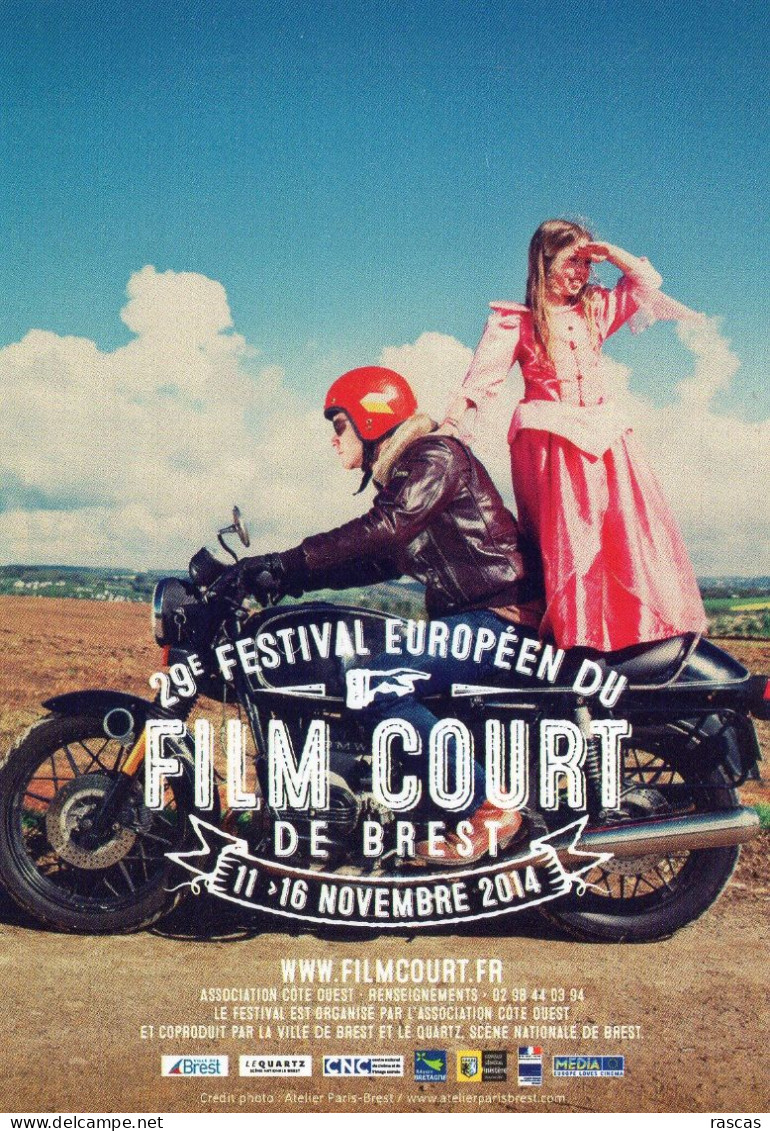 CPM - J - FINISTERE - BREST - 29 EME FESTIVAL EUROPEEN DU FILM COURT - CINEMA - MOTO - Brest