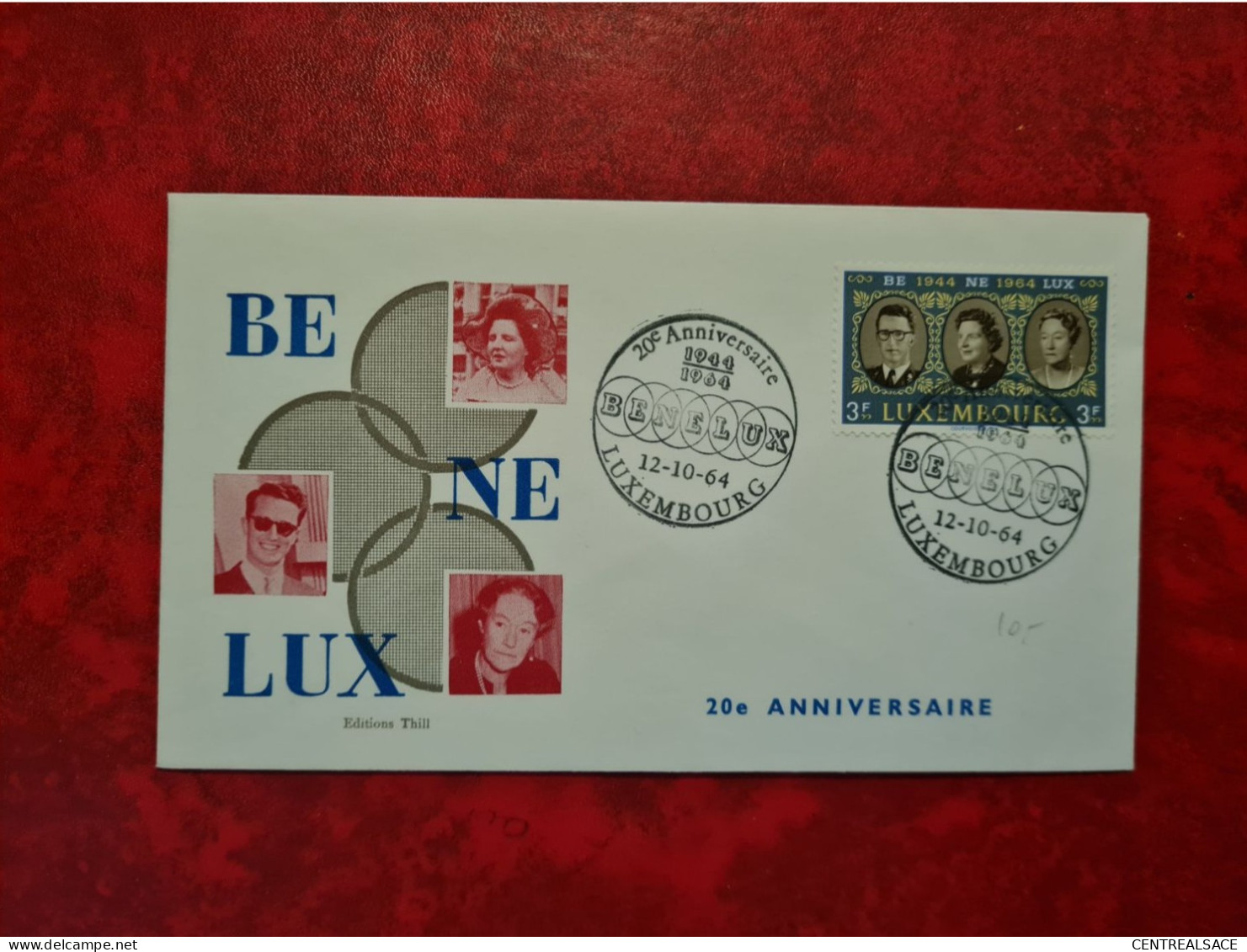 Lettre LUXEMBOURG   20° ANNIVERSAIRE 1944 / 1964 BENELUX - Other & Unclassified