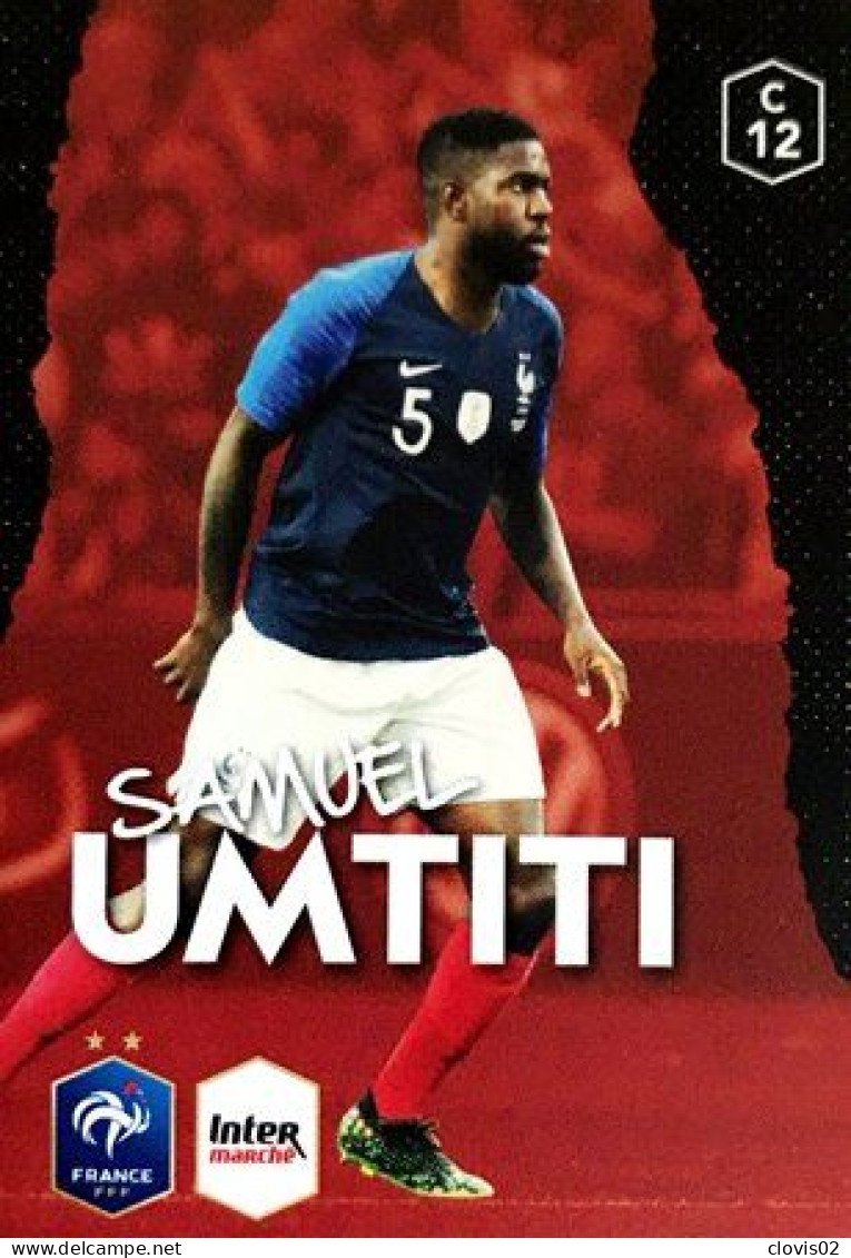 C12 Samuel Umtiti - Carte Panini Football Au Plus Près Des Bleus Intermarché 2020 - Autres & Non Classés