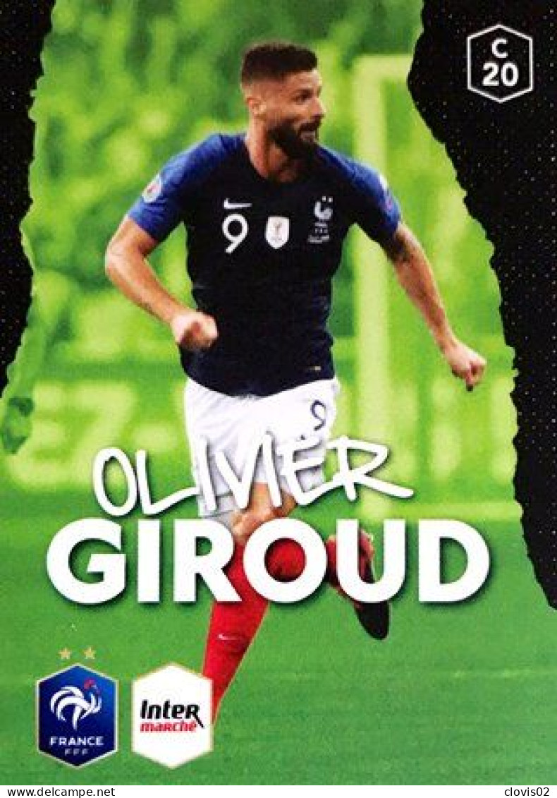 C20 Olivier Giroud - Carte Panini Football Au Plus Près Des Bleus Intermarché 2020 - Autres & Non Classés