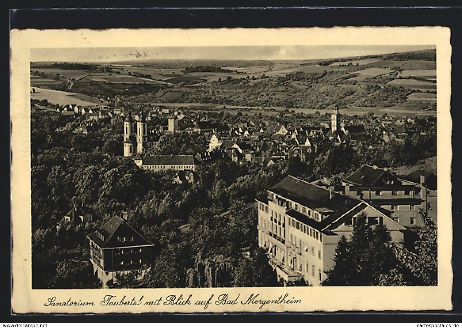 AK Bad Mergentheim, Totalansicht Mit Sanatorium Taubertal  - Bad Mergentheim