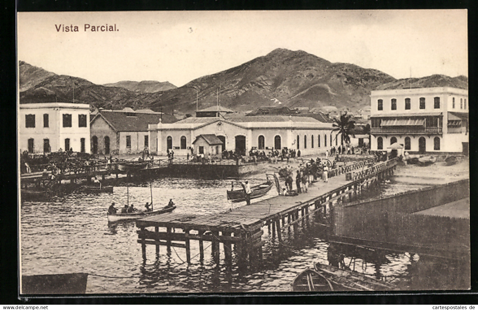 CPA Sao Vicente, Vista Parcial, Bateaux  - Kaapverdische Eilanden