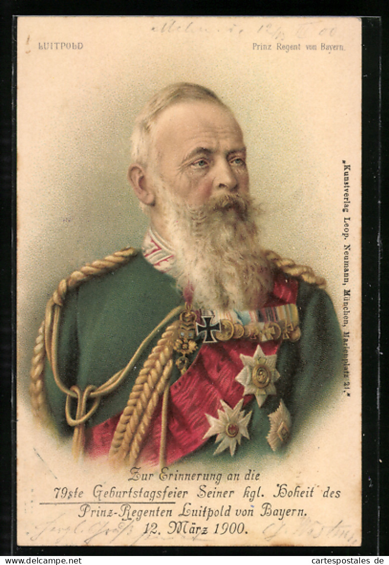 AK Luitpold Prinz Regent Von Bayern  - Royal Families