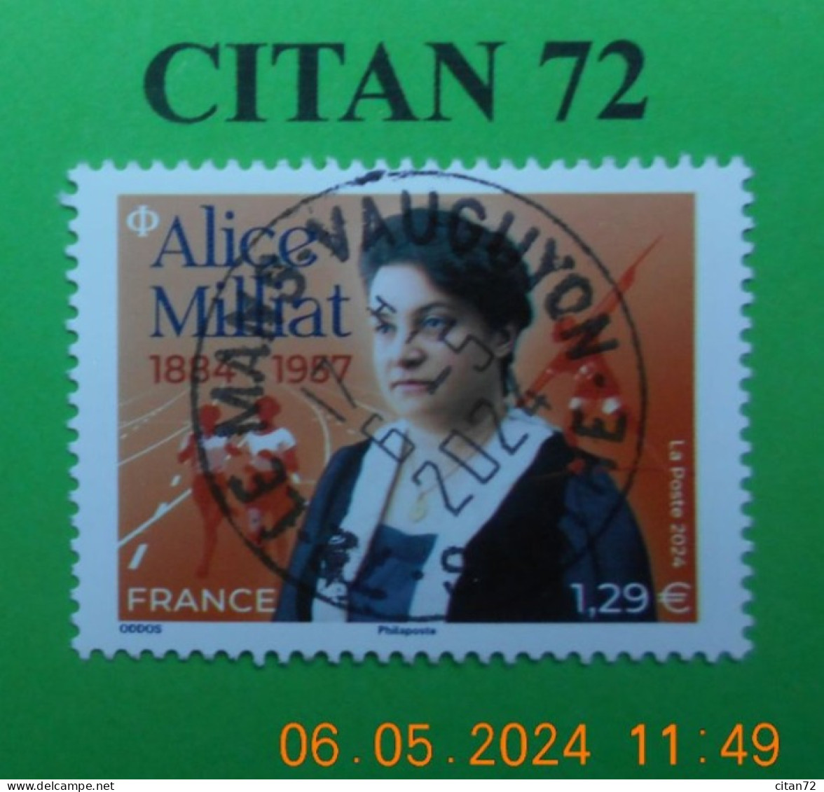 FRANCE 2024    ALICE  MILLIAT   ( 1884 - 1957 )    NEUF  OBLITERE - Used Stamps