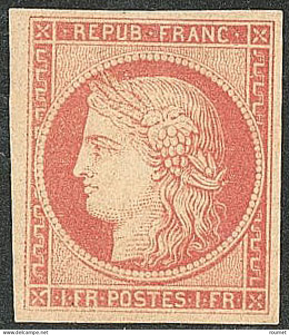 (*) Vervelle. No 7A, Infime Pelurage (normal) Au Verso Mais Superbe. - RRR - 1849-1850 Cérès