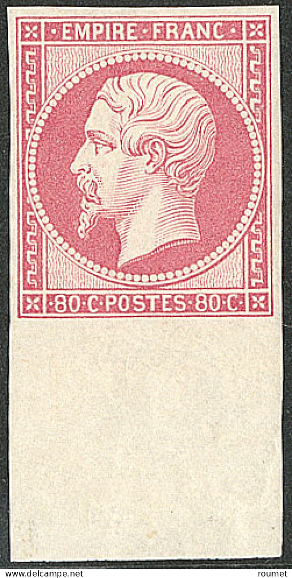 **  No 17B, Rose, Bdf, Superbe. - RR - 1853-1860 Napoléon III