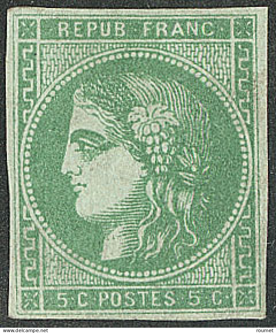 * No 42Bb, Vert émeraude Foncé, Petites Marges Mais Très Belle Nuance. - TB. - R - 1870 Bordeaux Printing