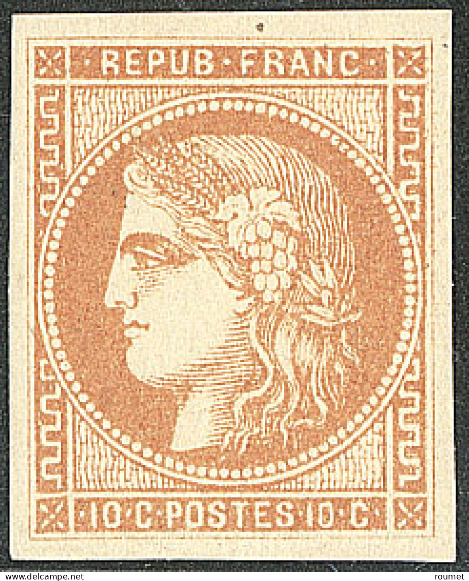 (*) No 43Ba, Bistre-orange, Pelurage Au Verso Mais Superbe D'aspect - 1870 Emissione Di Bordeaux