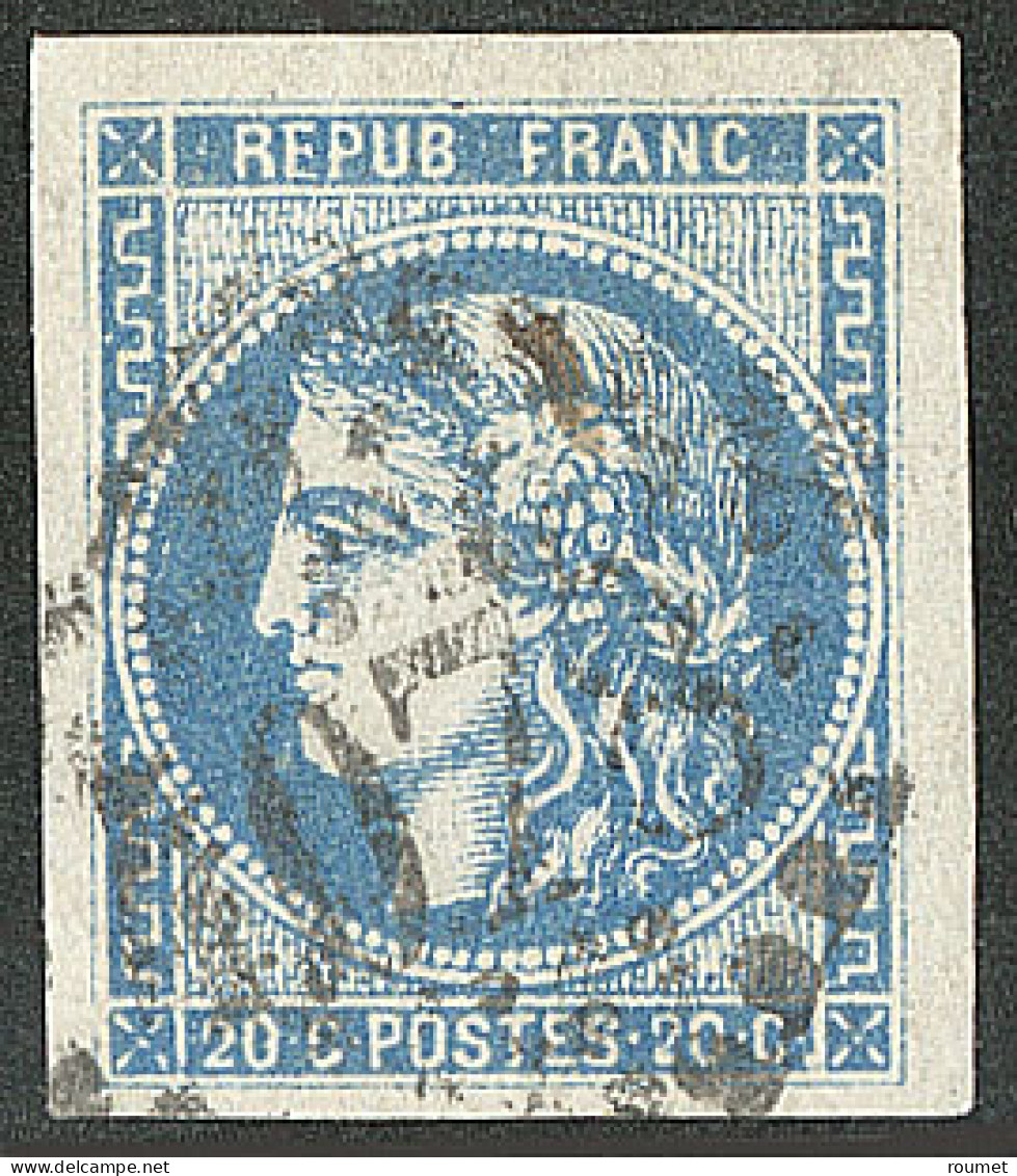 No 46Ae, Outremer Vif, Très Jolie Pièce. - TB. - R - 1870 Bordeaux Printing