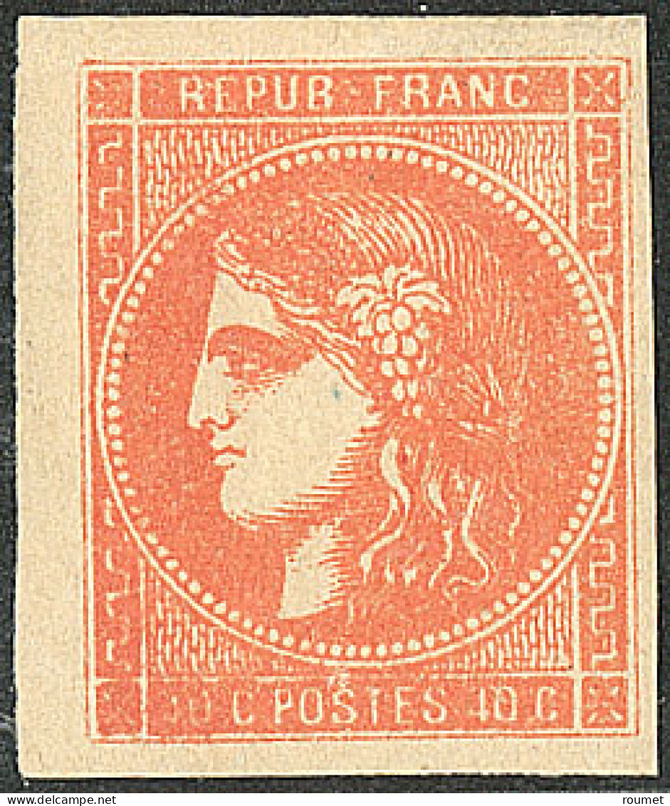 * No 48a, Orange Foncé, Petit Bdf. - TB - 1870 Emission De Bordeaux