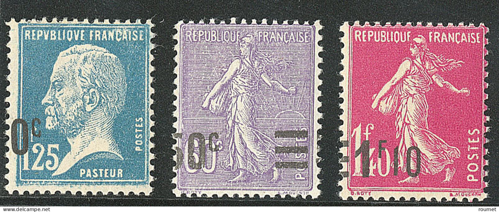 * Variétés. Nos 222b (def), 223b, 228b**. - TB - Sonstige & Ohne Zuordnung