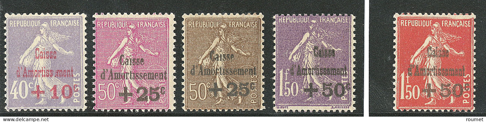 **  Caisse D'amortissement. Variétés. Nos 249a*, 254a, 267a, 268a, 277*. - TB - Andere & Zonder Classificatie