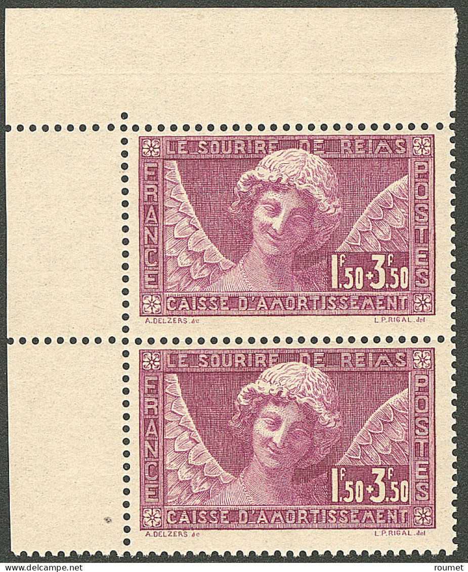 **  Caisse D'amortissement. Sourire De Reims. No 256, Paire Verticale Cdf. - TB - Altri & Non Classificati