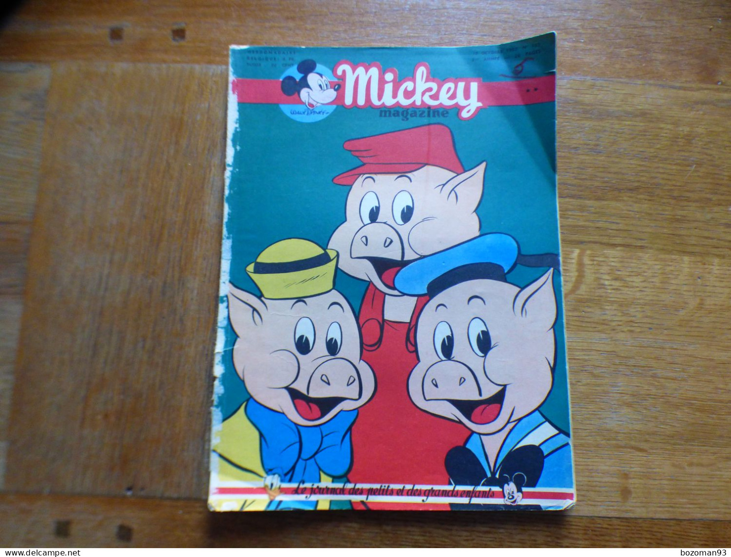 JOURNAL MICKEY BELGE  N° 105 Du 10/10/1952  COVER  LES 3 PETITS COCHONS - Journal De Mickey
