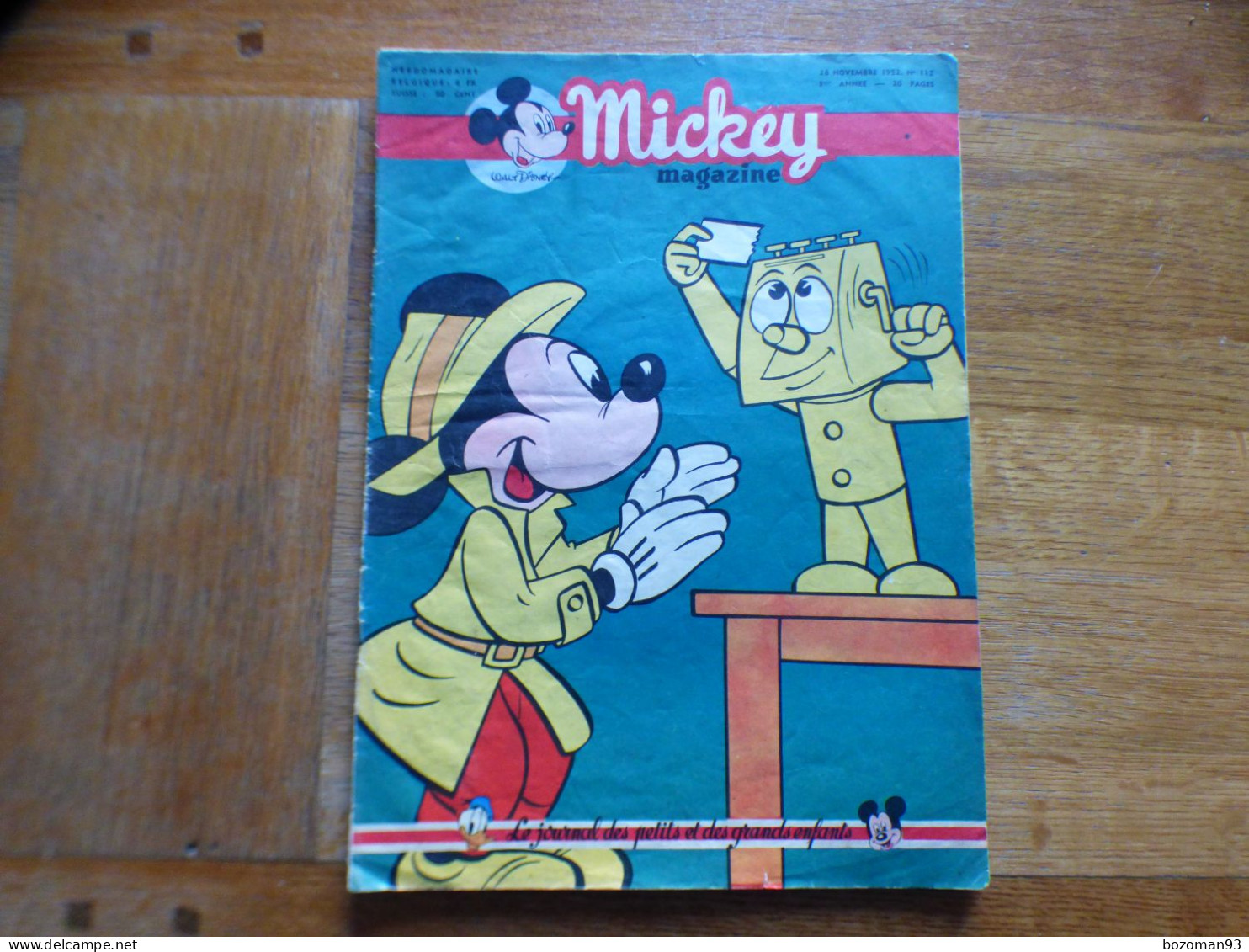 JOURNAL MICKEY BELGE  N° 112 Du 28/11/1952  COVER  MICKEY - Journal De Mickey