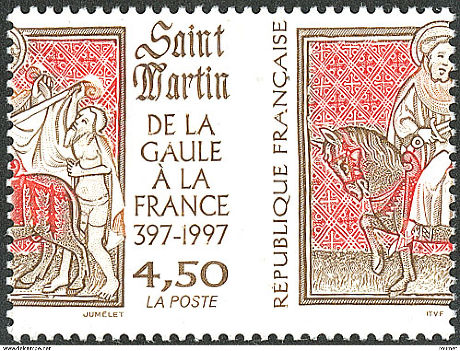 **  Saint Martin. Jaune Et Vert Absent Piquage à Cheval. No 3069a. - TB (N°et Cote SM) - Andere & Zonder Classificatie