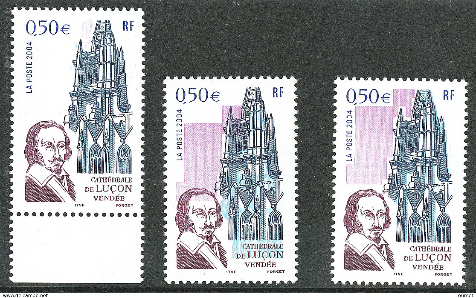 **  Cathédrale De Luçon. Nos 3712a Bdf, 3712b, + Ordinaire. - TB - Autres & Non Classés