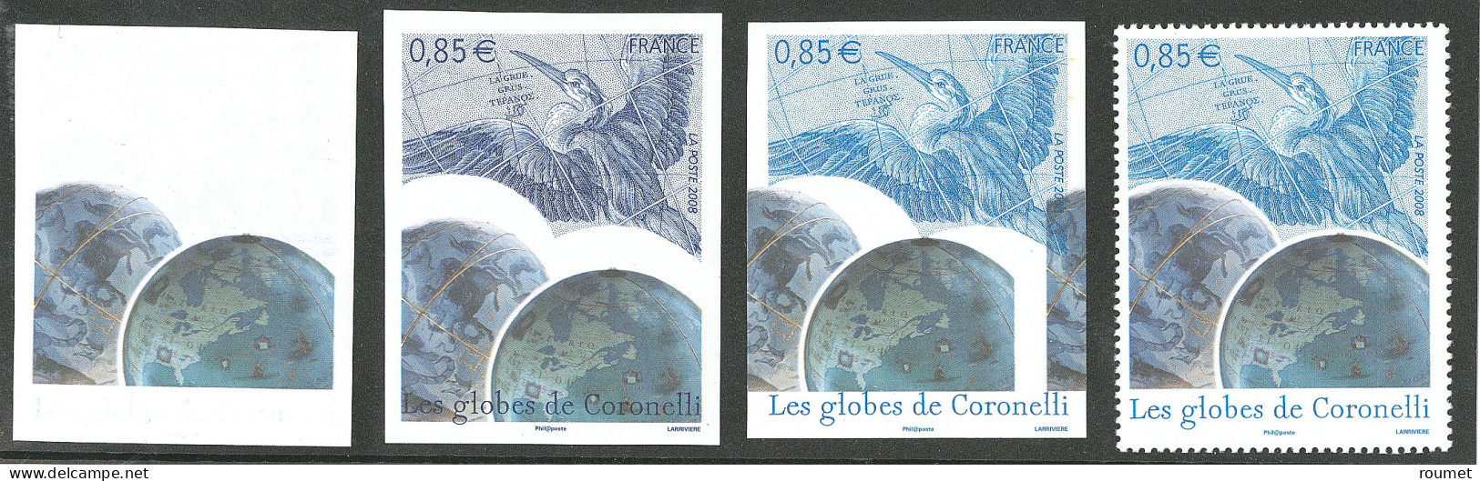 **  Globes De Coronelli. No 4144, 3 Ex ND Avec Variétés Diverses, + Ordinaire. - TB - Autres & Non Classés