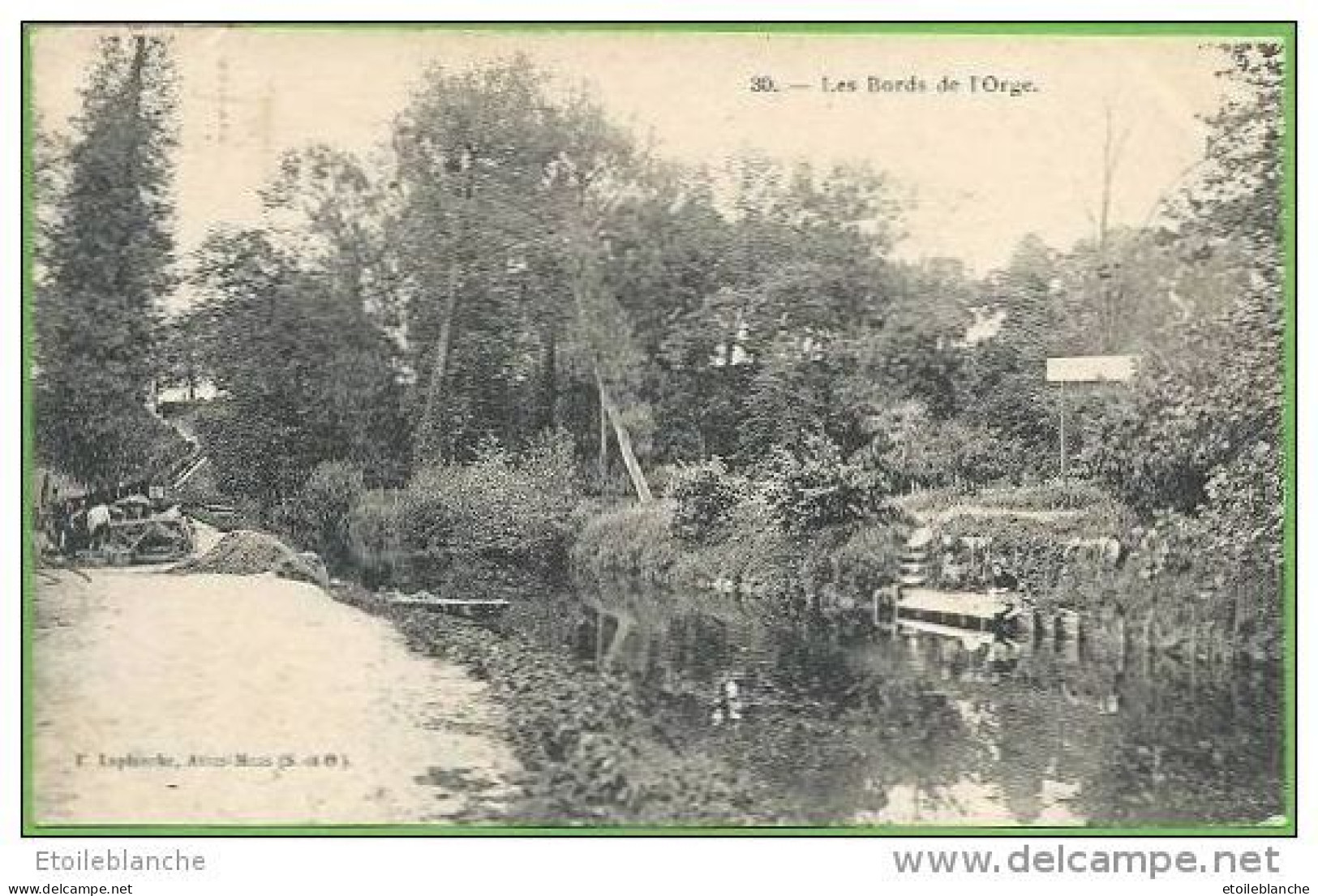 CPA 1904 Athis Mons (91 Essonne) Les Bords De L'Orge / Rivière, Lavandière / Timbre Semeuse Lignes 10c - Athis Mons